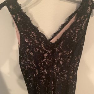 Black lace mini skirt, mid thigh